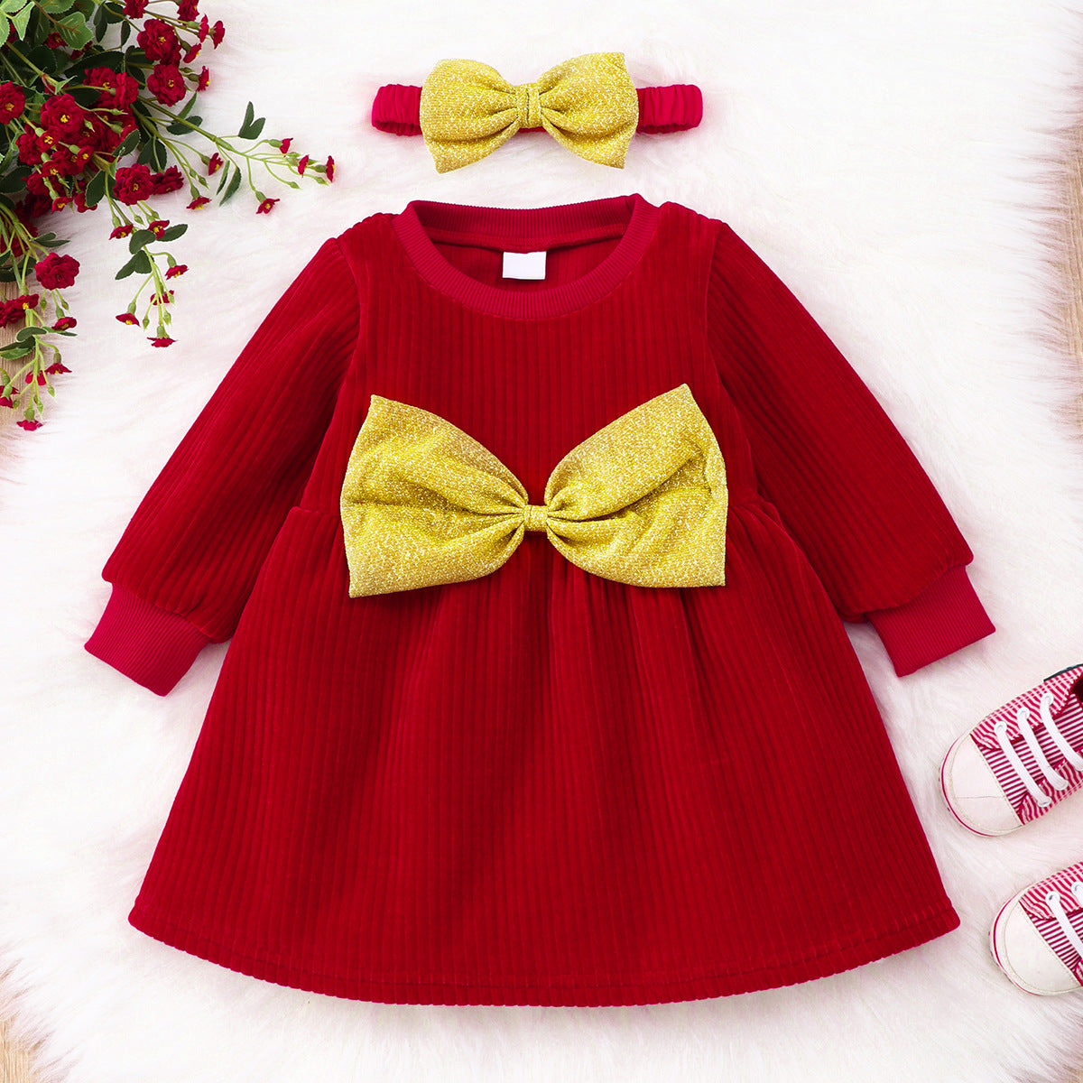 Korean Corduroy Little Princess Dress