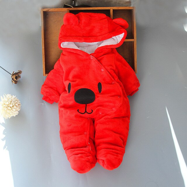 Newborn Baby Fleece Winter  Babysuit