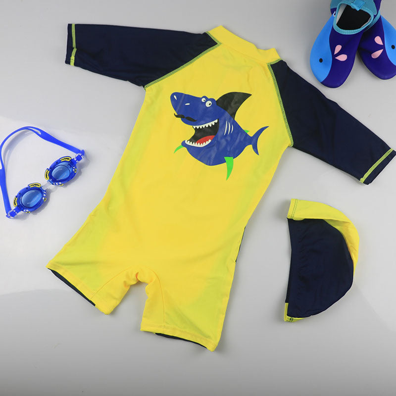 Boy Baby Cartoon One-Piece Swimsuit