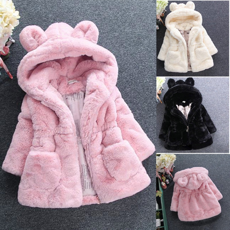 Faux Fur Fleece Coat