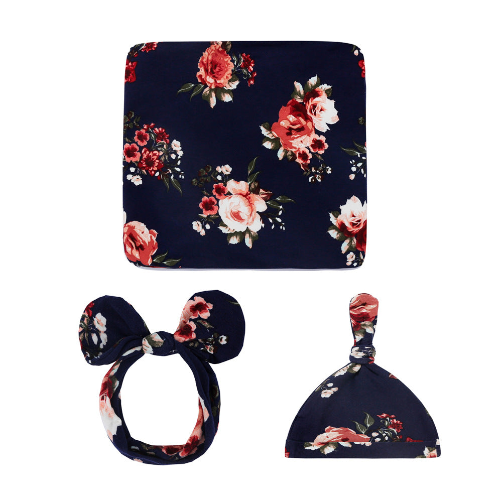 Newborn  three-piece set baby wrap  swaddle set