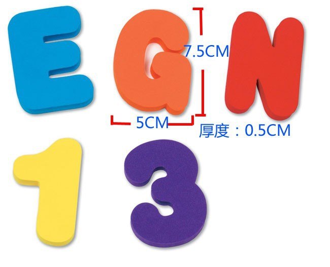 Baby Foam Letter and Numbers  Water Stickers