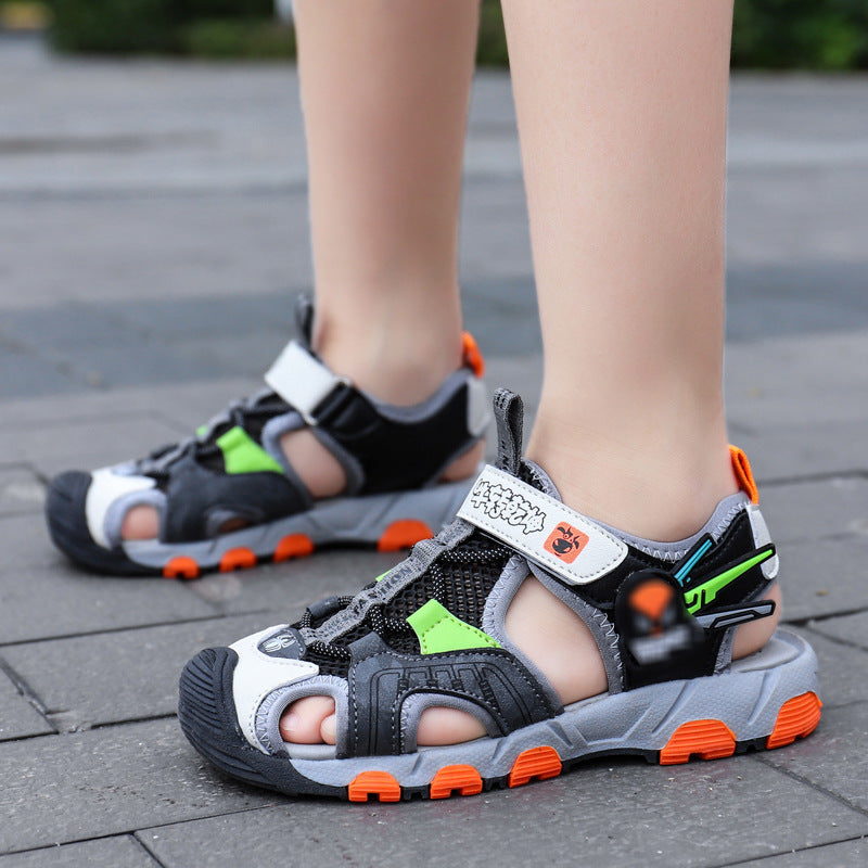 Mesh Baotou Velcro Sandals