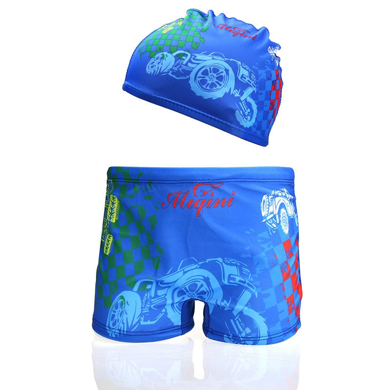 Baby Boy Swimming Trunks dinosaur fish Print Cartoon Bathing Suit