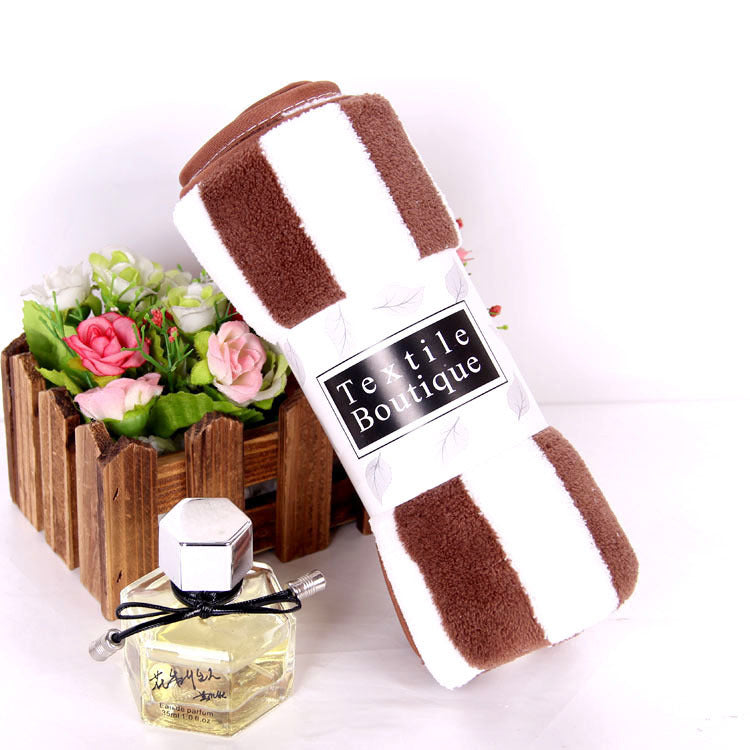 Towel Thickened Absorbent Striped Edge Towel