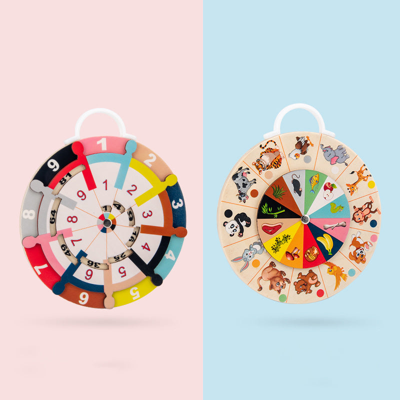 Children's Multi-Functional Double Side Multiplication Turntable Toys