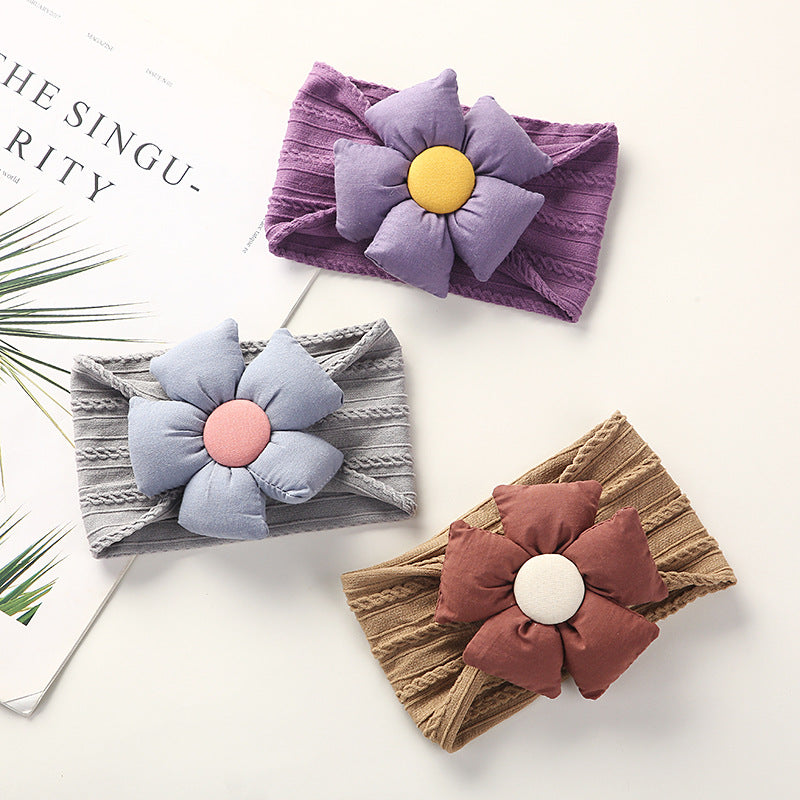Jacquard Nylon Flower Baby Headband