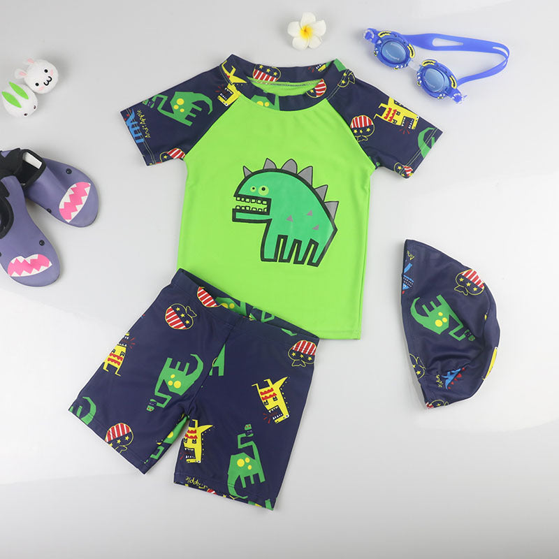 Dinosaur Quick-Drying Sunscreen Swimming Trunks