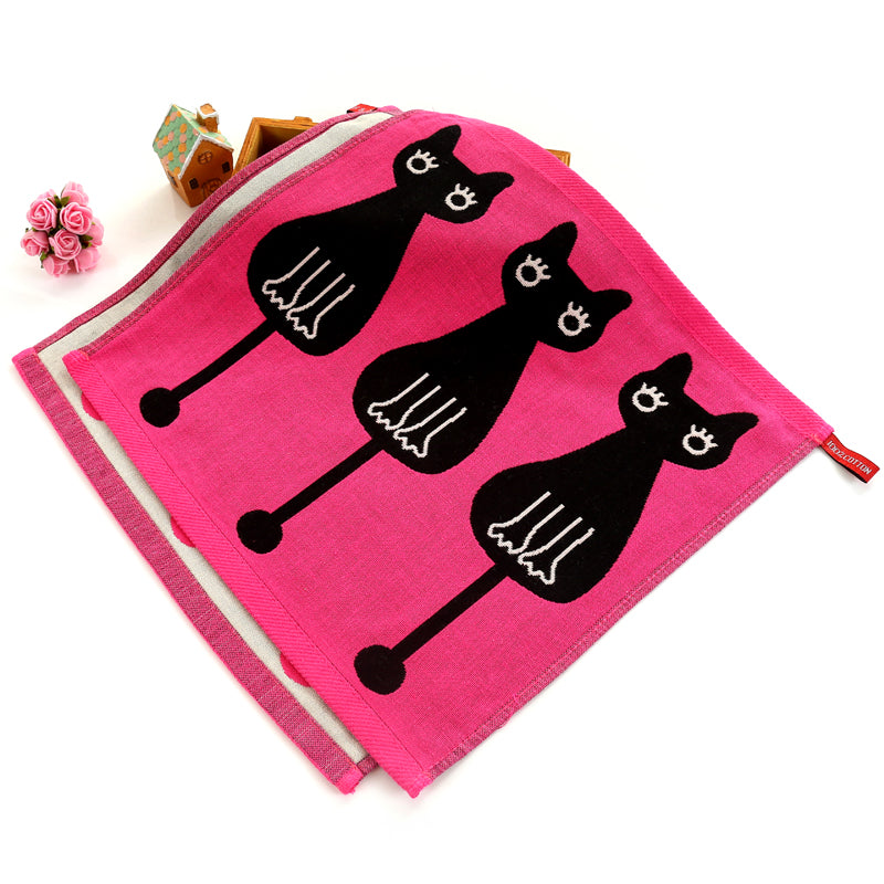 35*35 Baby Cartoon Gauze Towel with Hook