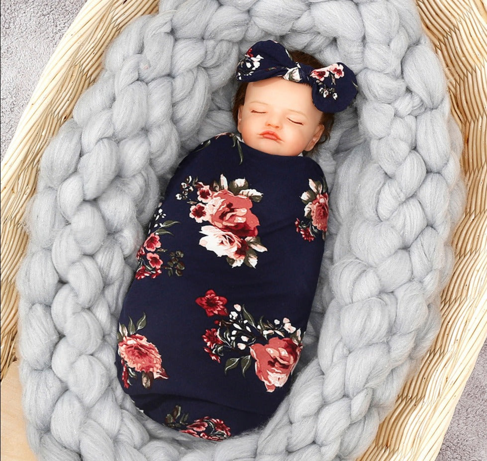 Newborn  three-piece set baby wrap  swaddle set