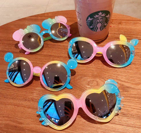 Color Cartoon Shape Round Sunglasses Kids Vintage Sunglasses