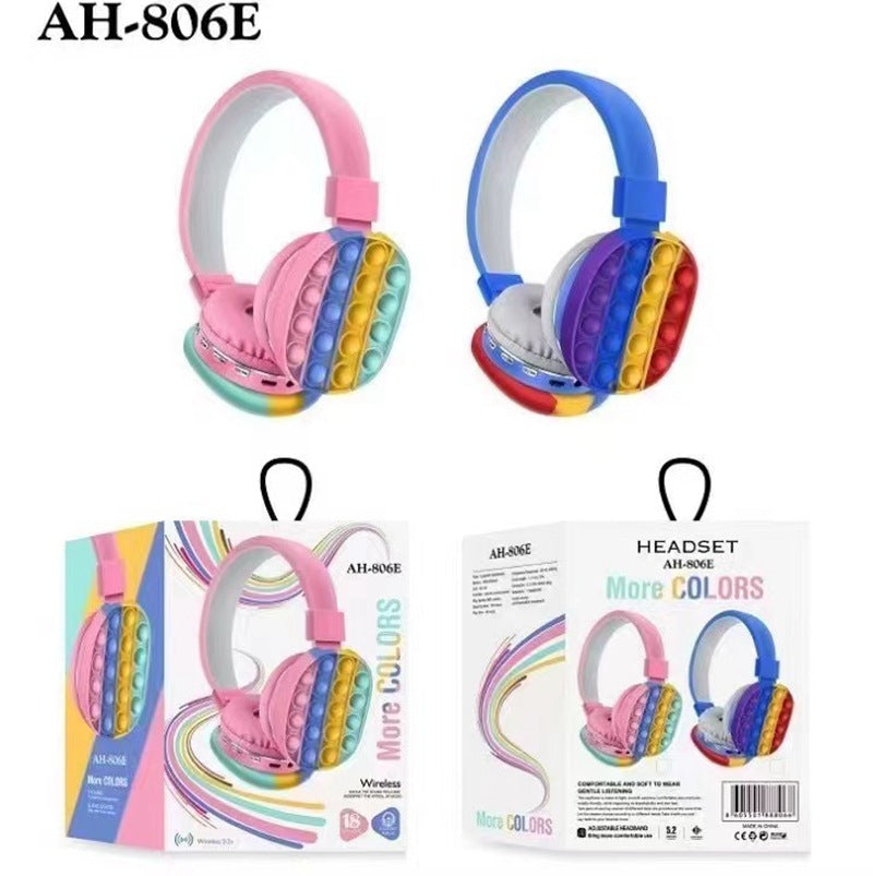 AH-806E Head-Mounted  Rainbow Bluetooth Stereo Headset