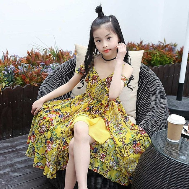 Bohemia Style  Sleeveless Floral Dress