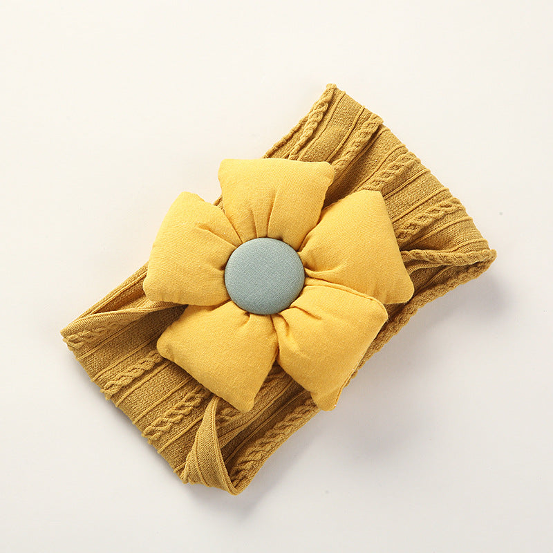 Jacquard Nylon Flower Baby Headband