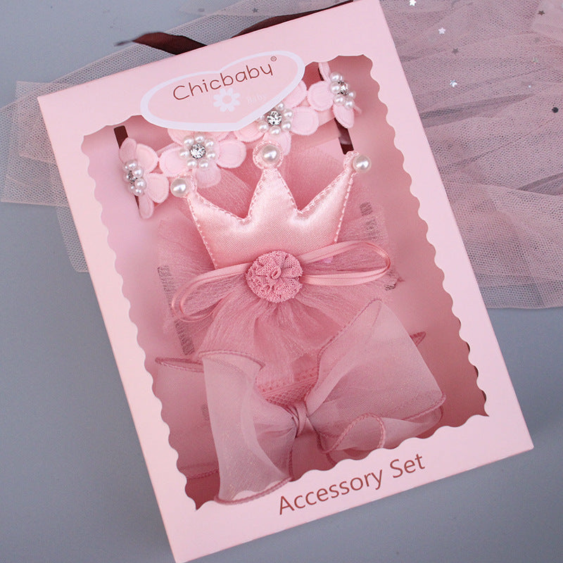 Korean Style Bow Flower Children's  Guard Fontanelle Gift Box