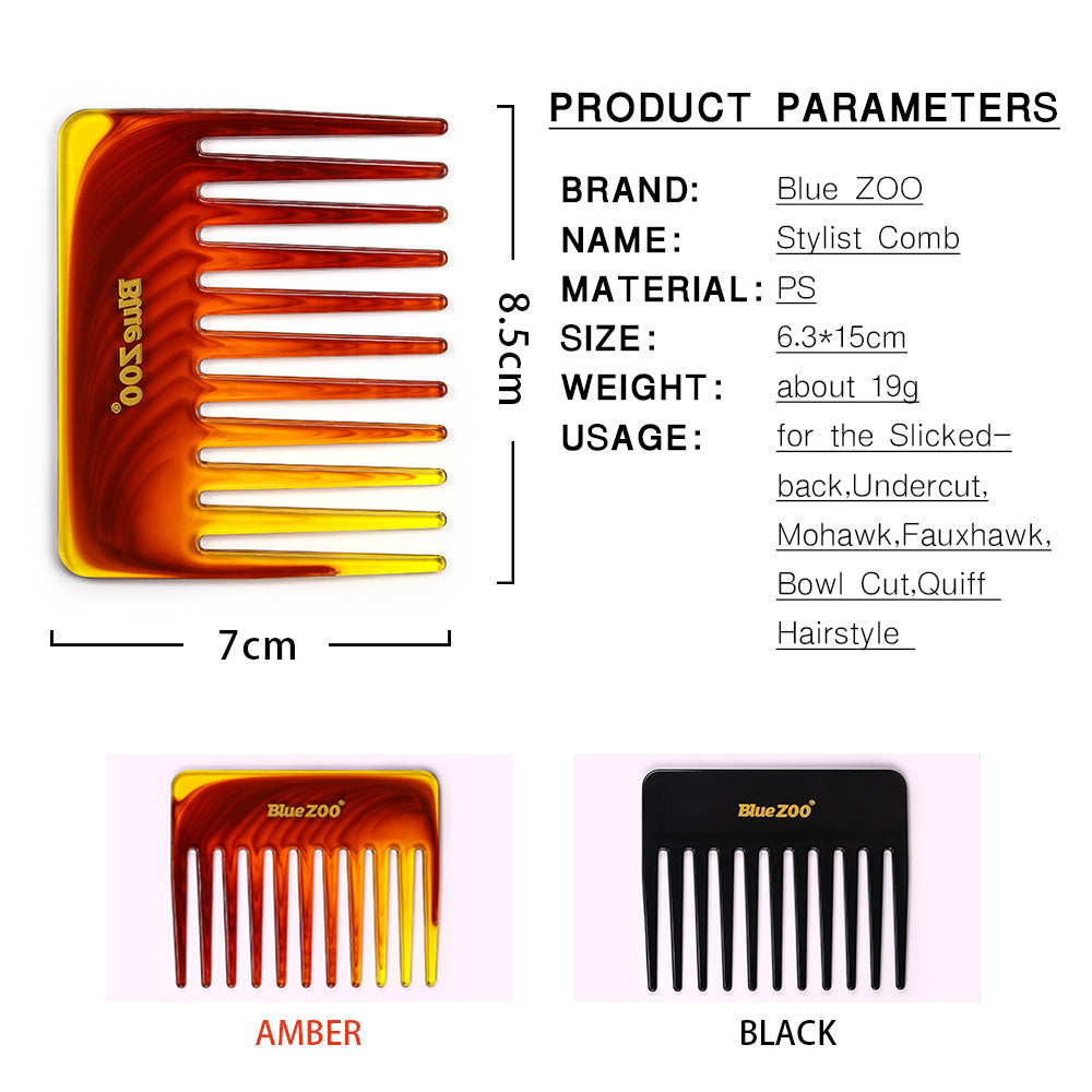 Single Side Short 2 Colors BlueZOO  Big Tooth Comb