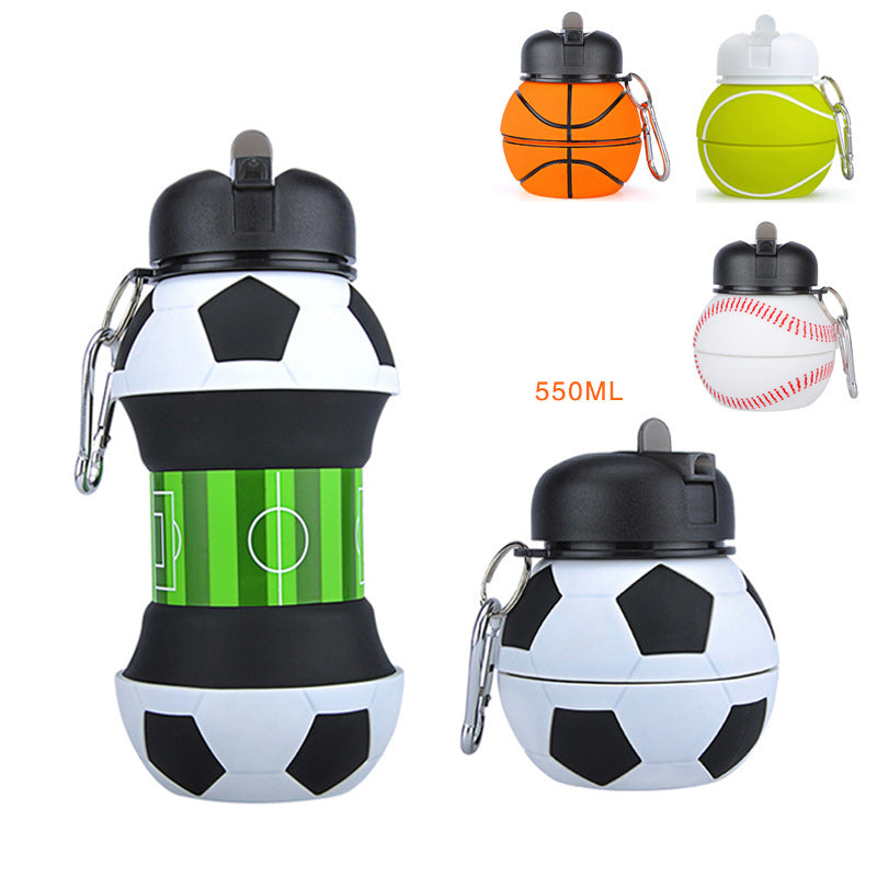 Silicone Folding  Portable Drop-Proof And Leak-Proof Children Water Cup