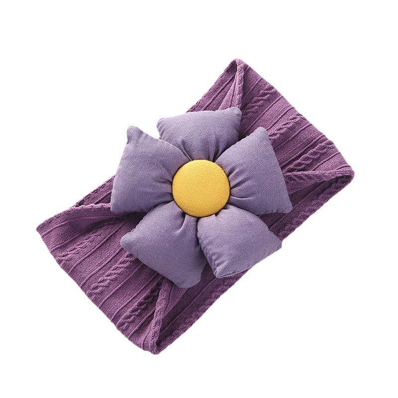 Jacquard Nylon Flower Baby Headband
