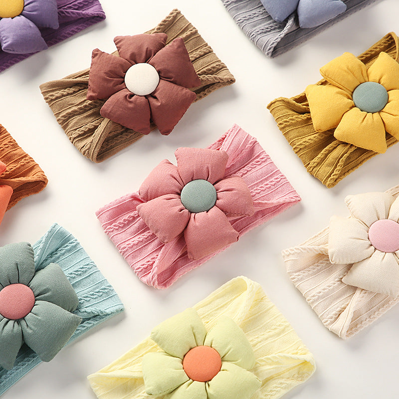Jacquard Nylon Flower Baby Headband