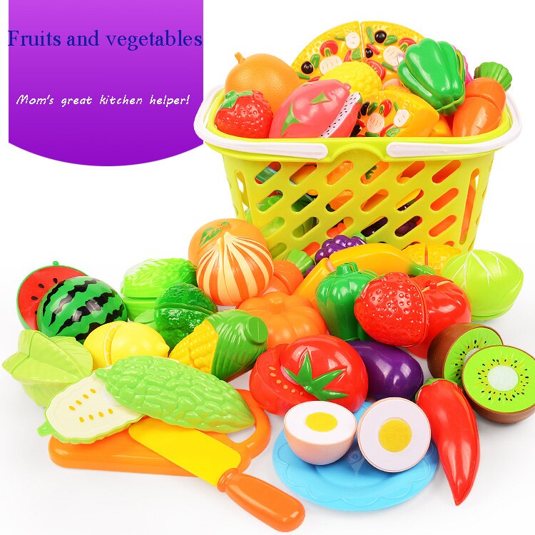 Role Play House Toy Cutting Fruit Plastic Vegetables Educational Toys