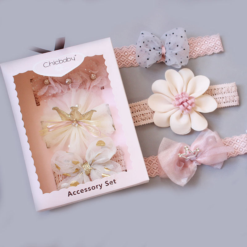 Korean Style Bow Flower Children's  Guard Fontanelle Gift Box