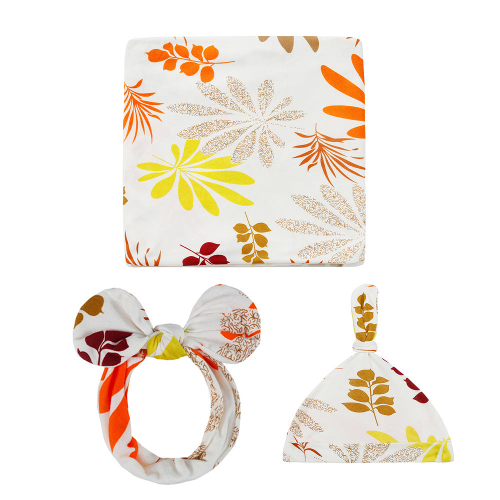 Newborn  three-piece set baby wrap  swaddle set