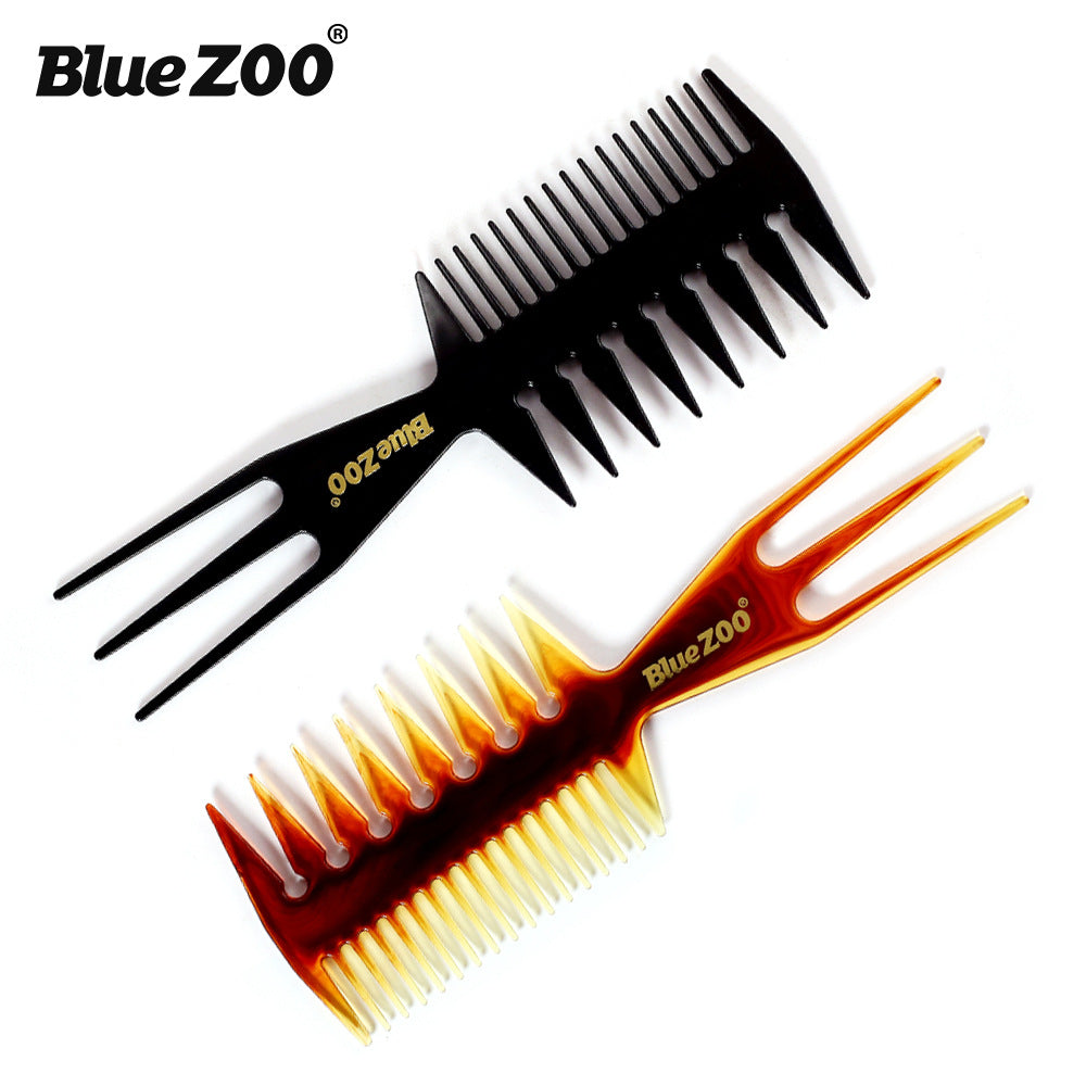 Double-Sided  Big Tooth Flat Comb Bottom Fork Comb