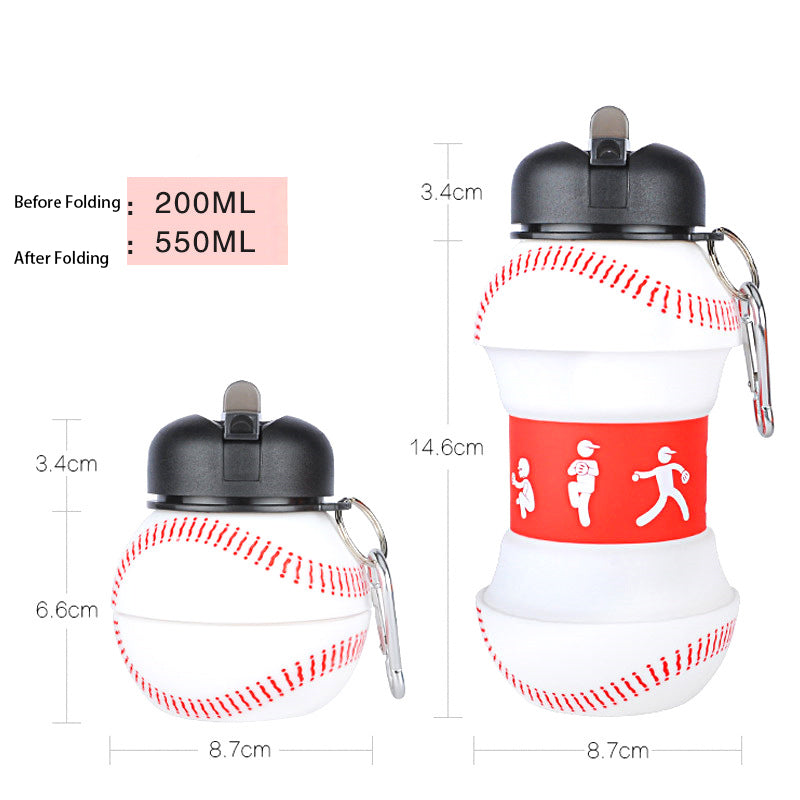 Silicone Folding  Portable Drop-Proof And Leak-Proof Children Water Cup