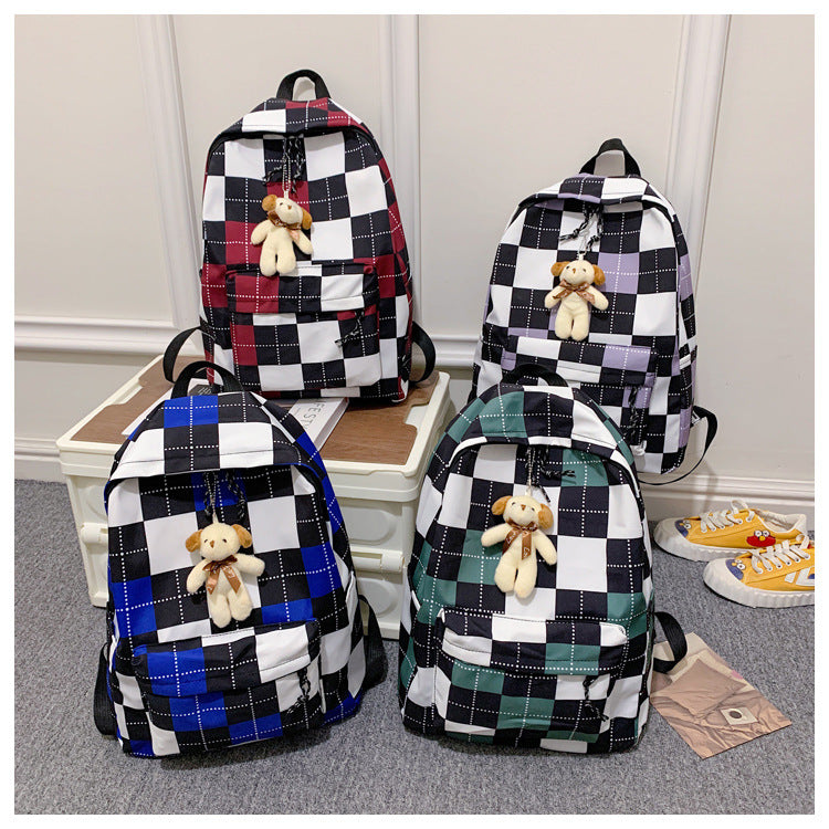 Plaid Retro Style Backpack