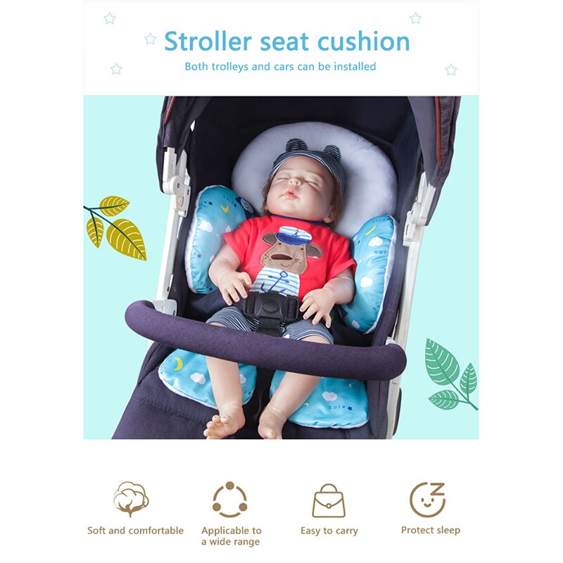 Protective Cotton Pad Two-sided Upholstered Child Safety Seat Cushion