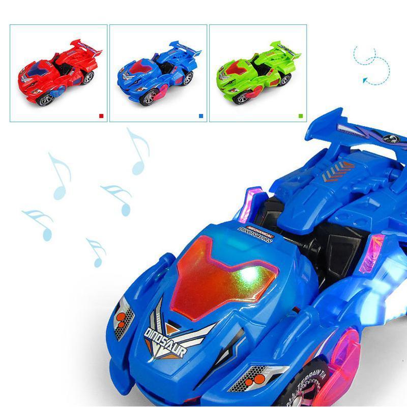 New Dinosaur Transformed Electric Toy Car General Wheeled Robot Refitting Car Children's Gift Lamp