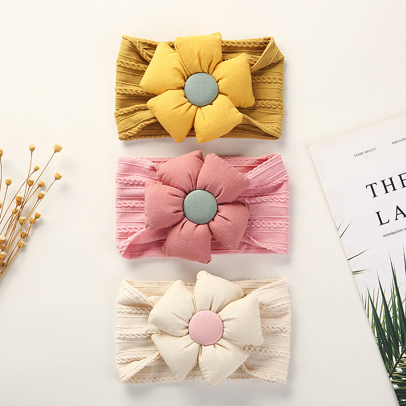 Jacquard Nylon Flower Baby Headband