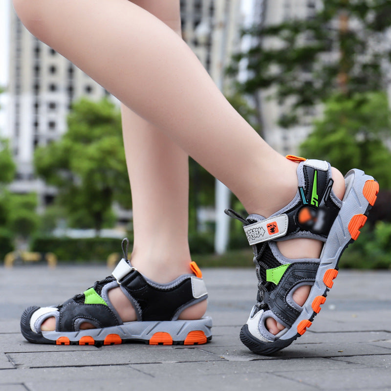 Mesh Baotou Velcro Sandals