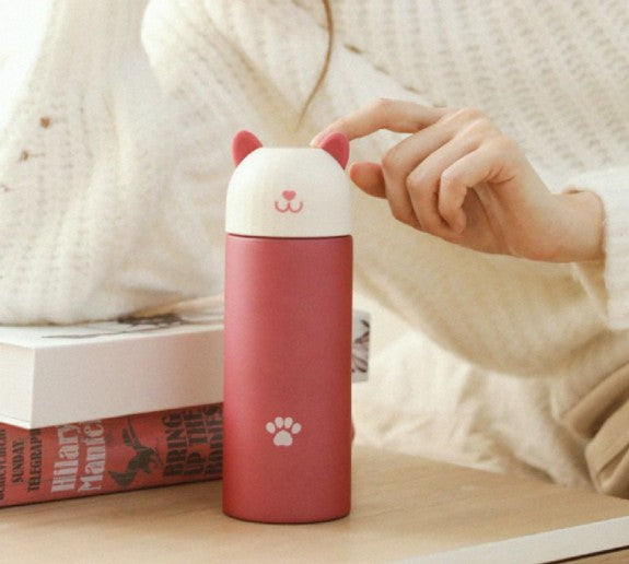 Stainless steel smart cat  thermos mug