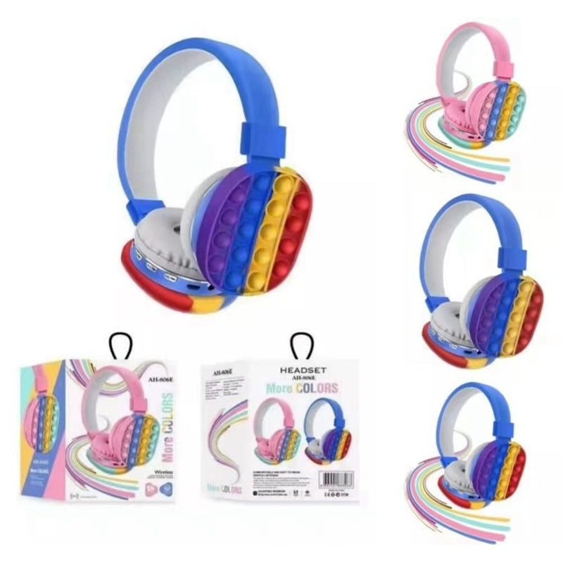 AH-806E Head-Mounted  Rainbow Bluetooth Stereo Headset