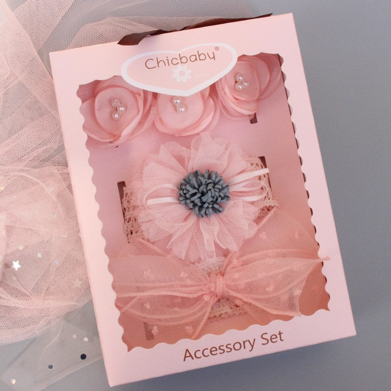 Korean Style Bow Flower Children's  Guard Fontanelle Gift Box