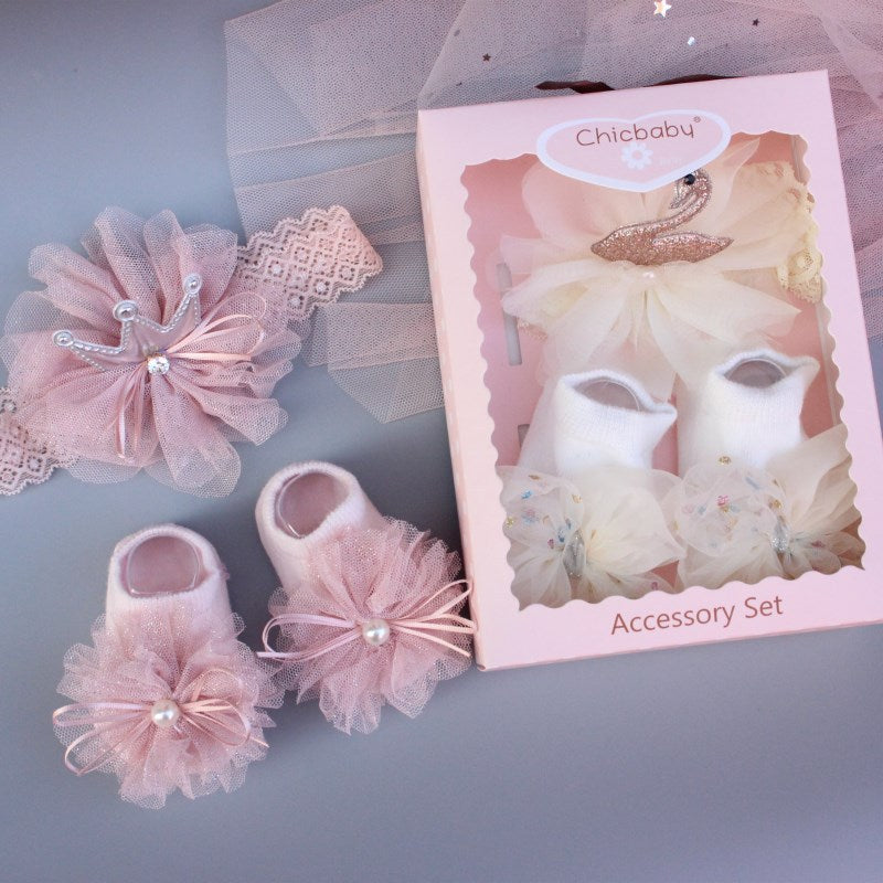 Cute  Children's Headwear Set Gift Box