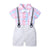 Baby Boy  Plaid Shirt Siamese Set