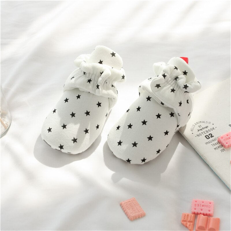 Star Print Newborn Baby Socks Shoes