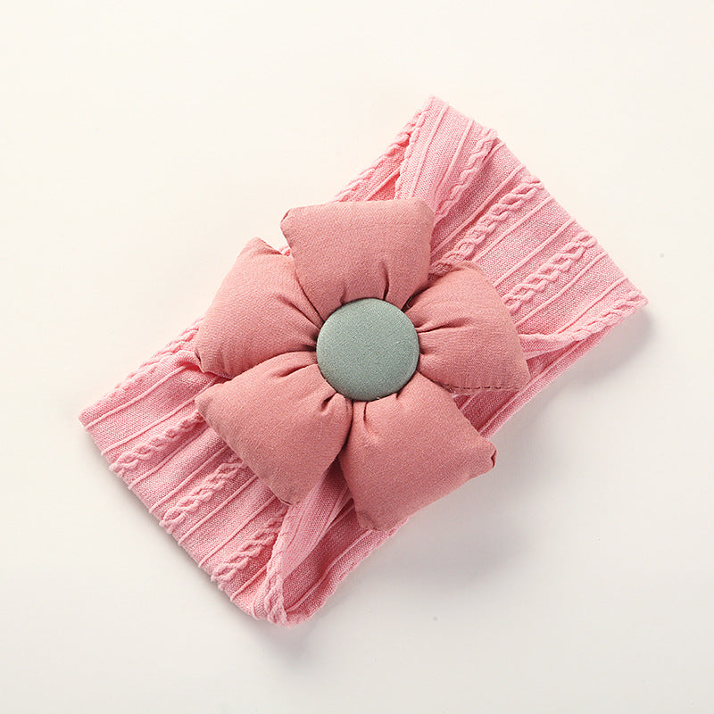 Jacquard Nylon Flower Baby Headband