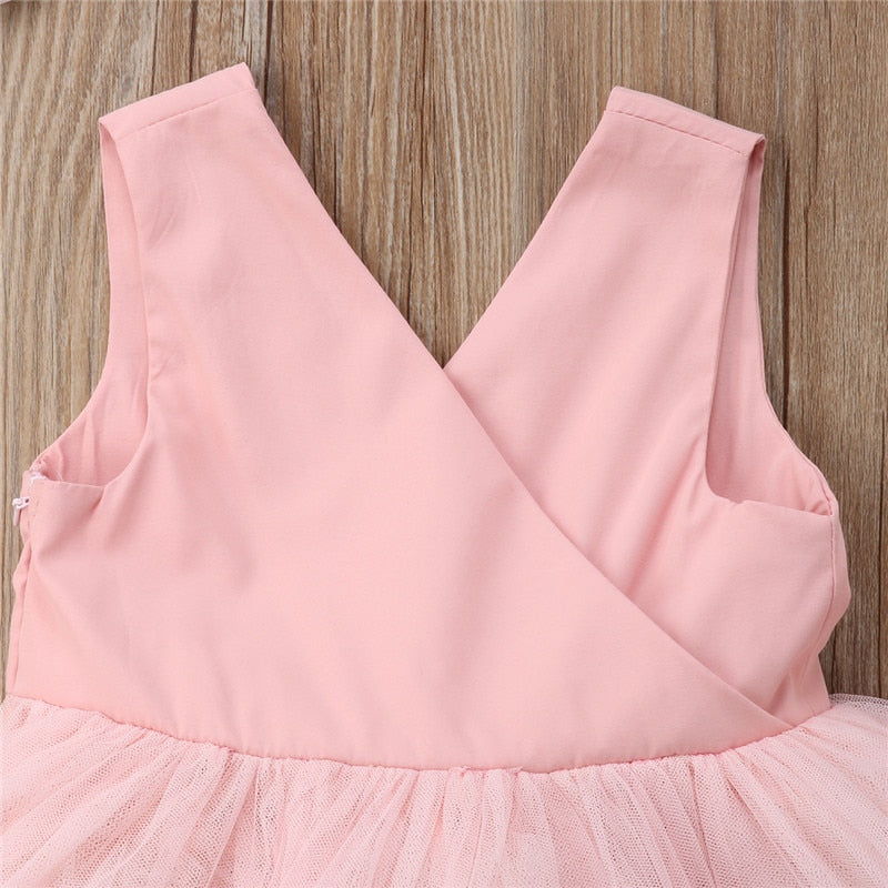 sleeveless Tulle Bow Dress