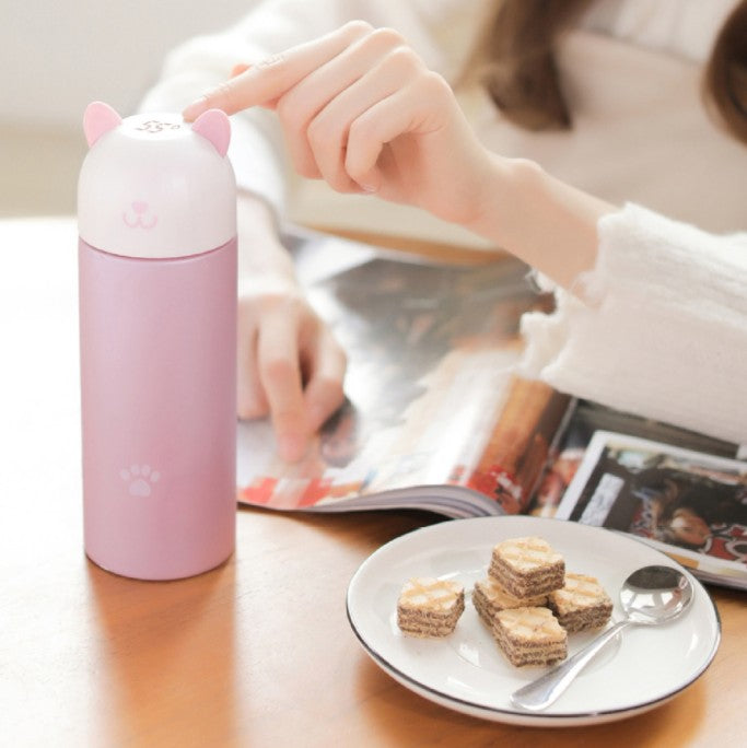 Stainless steel smart cat  thermos mug