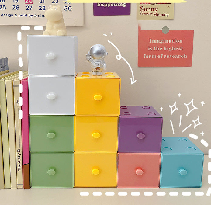 Candy Colored Building Block Storage Box