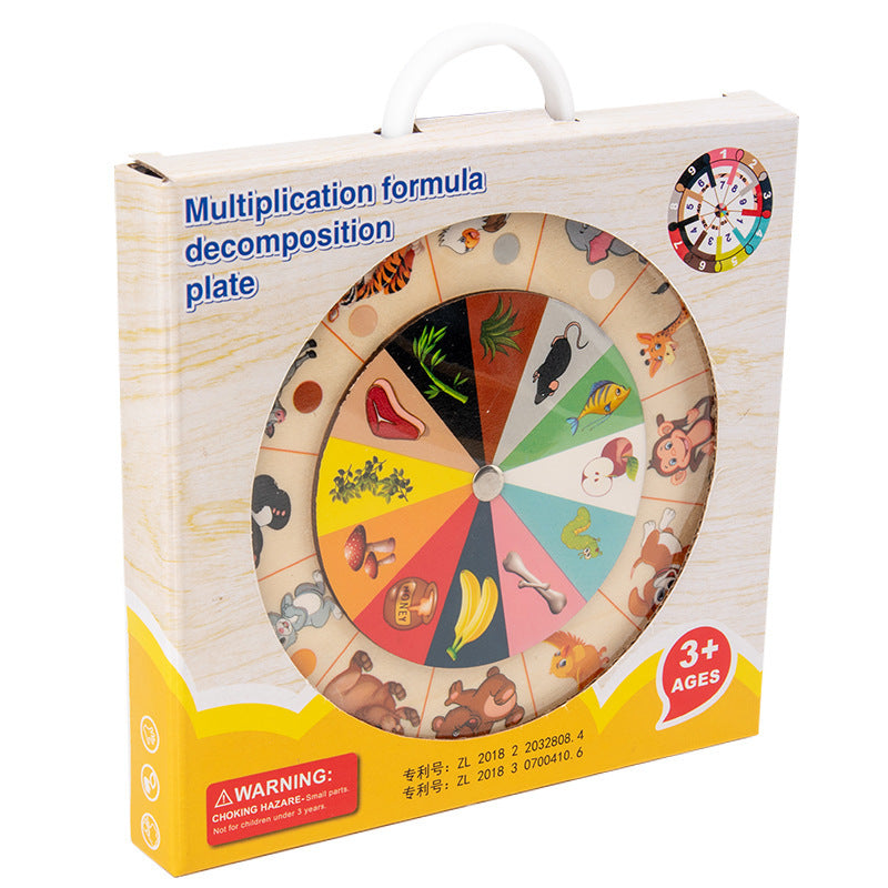 Children's Multi-Functional Double Side Multiplication Turntable Toys