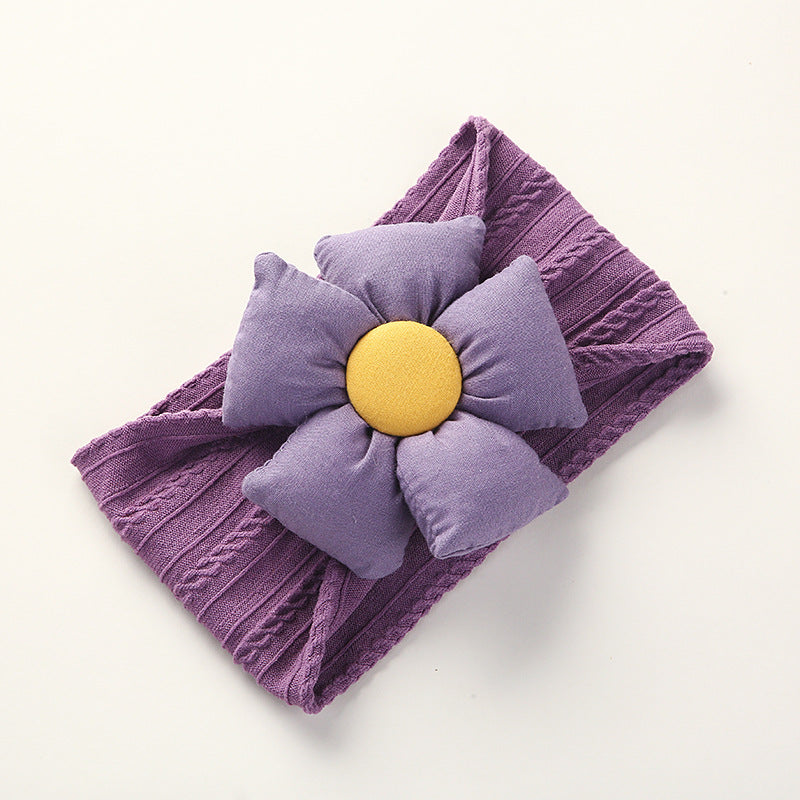 Jacquard Nylon Flower Baby Headband