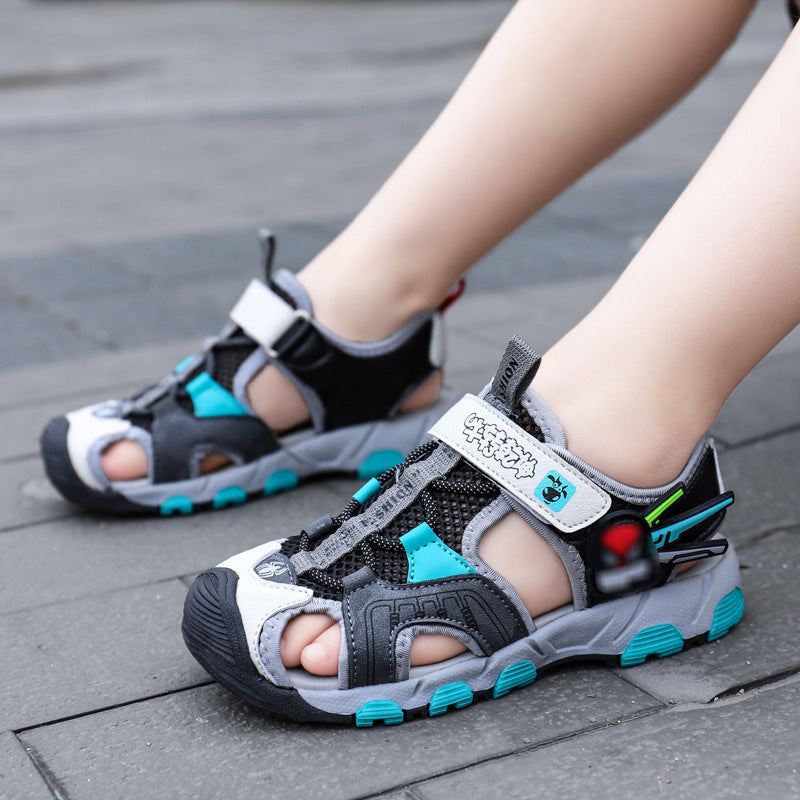 Mesh Baotou Velcro Sandals