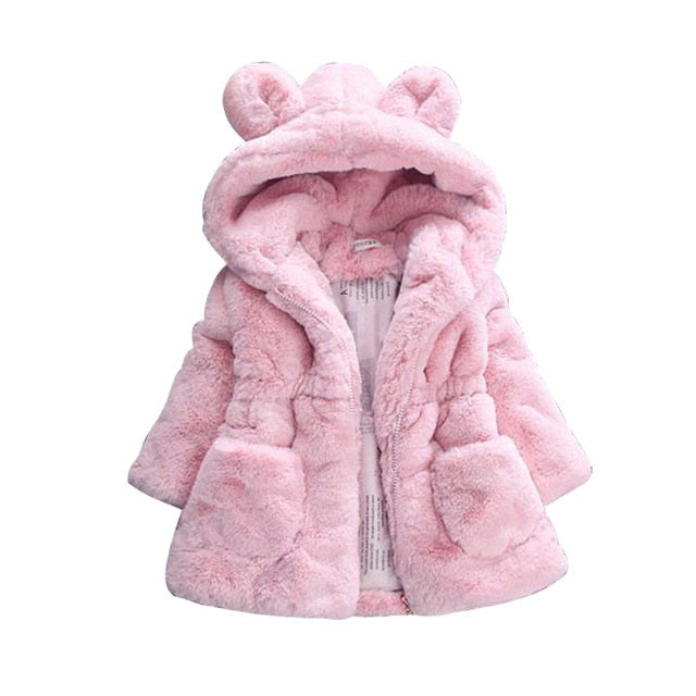 Faux Fur Fleece Coat