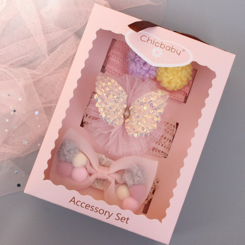 Korean Style Bow Flower Children's  Guard Fontanelle Gift Box