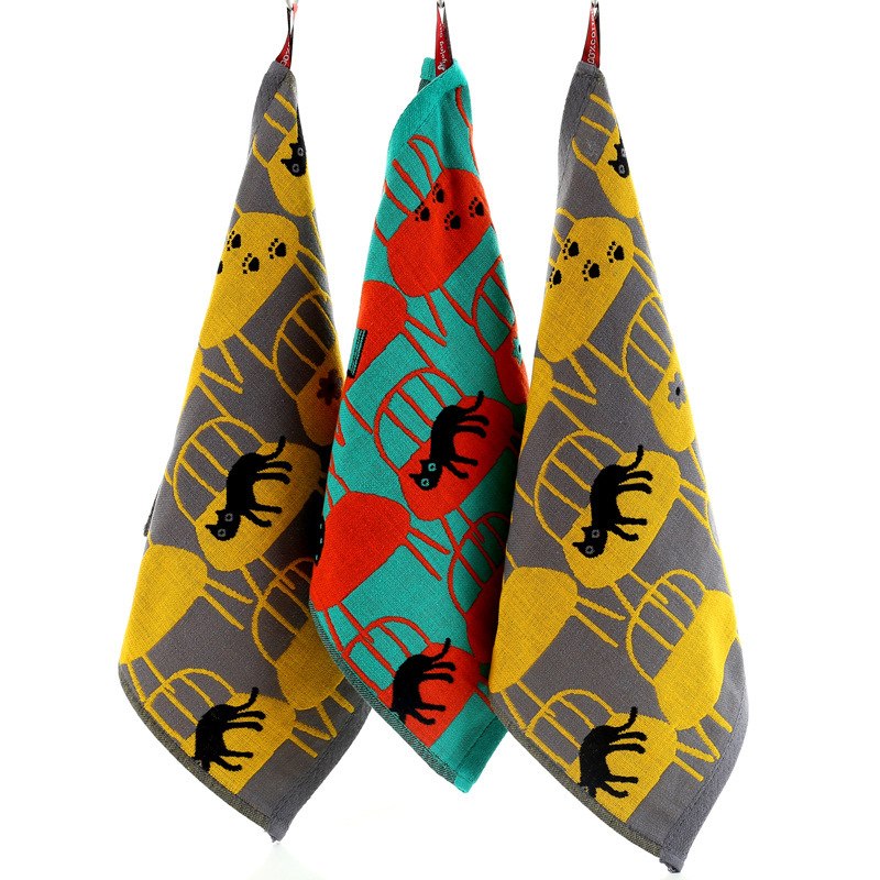 35*35 Baby Cartoon Gauze Towel with Hook