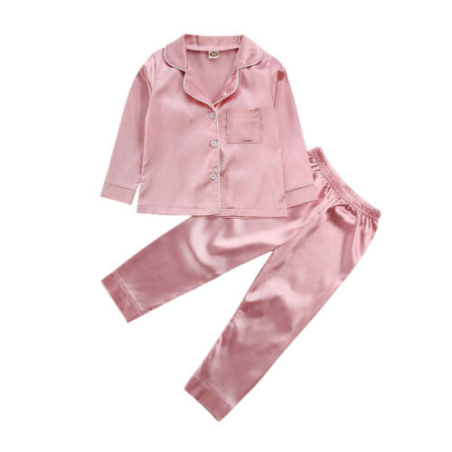 Silk Satin Tops Pant  Kids Pyjamas